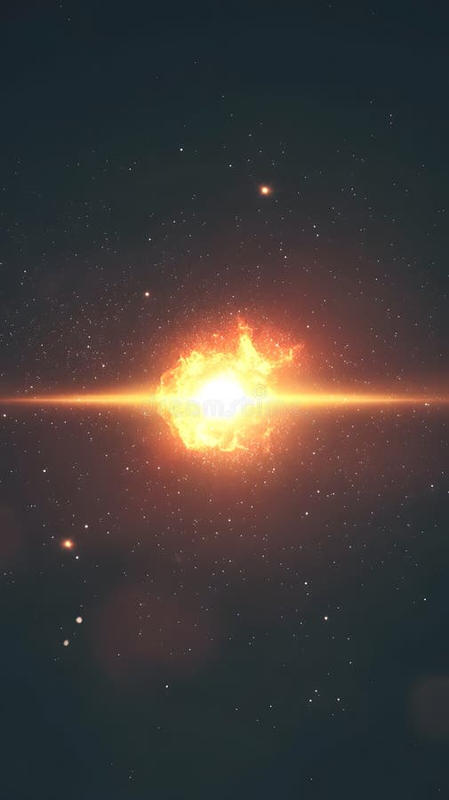 Lebhafte kosmische Explosion im Weltraum lizenzfreies stockbild