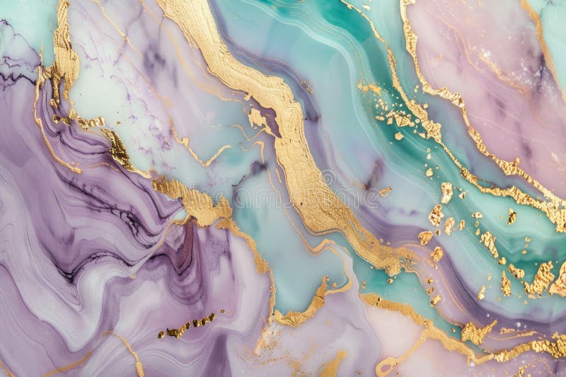 Lebhafte Marmorstruktur mit goldenen Akzenten. Neuronales Netzwerk AI generiert stockfotos