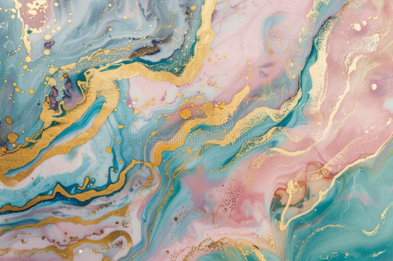 Lebhafte Marmortextur mit Goldakzenten. Neuronale Netzai generiert stockbild