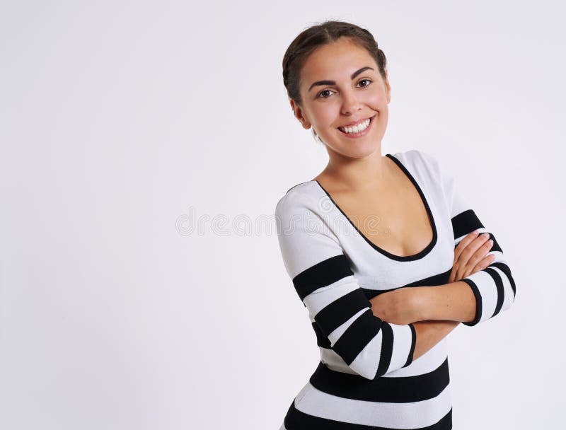Lebhafte überzeugte recht junge Frau lizenzfreies stockfoto Lebhafte überzeugte recht junge Frau lizenzfreies stockfoto