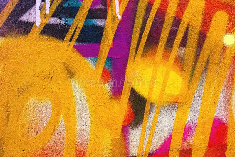 Lebhaftes Abstract Graffiti mit Neon Orange Purple Pink für Urban 90s Y2K Ästhetik lizenzfreie stockbilder