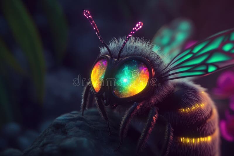 Lebhaftes kosmisches Insekt : Dazzling Display of Colorful Wings. lizenzfreie stockfotos
