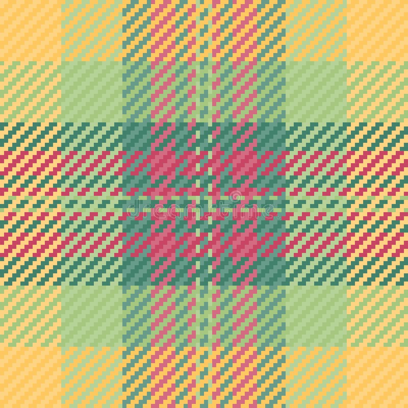Lebhaftes Plaid-Muster in warmen Erdtönen. Perfekt für gefallene Textilprojekte oder um rustikalen Charme zu schaffen lizenzfreie abbildung