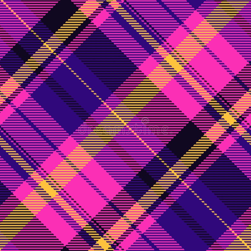Lebhaftes rosa violett- und goldfarbenes Muster. Feines geometrisches Design, ideal für Modetextilien oder Web-Hintergründe lizenzfreie abbildung
