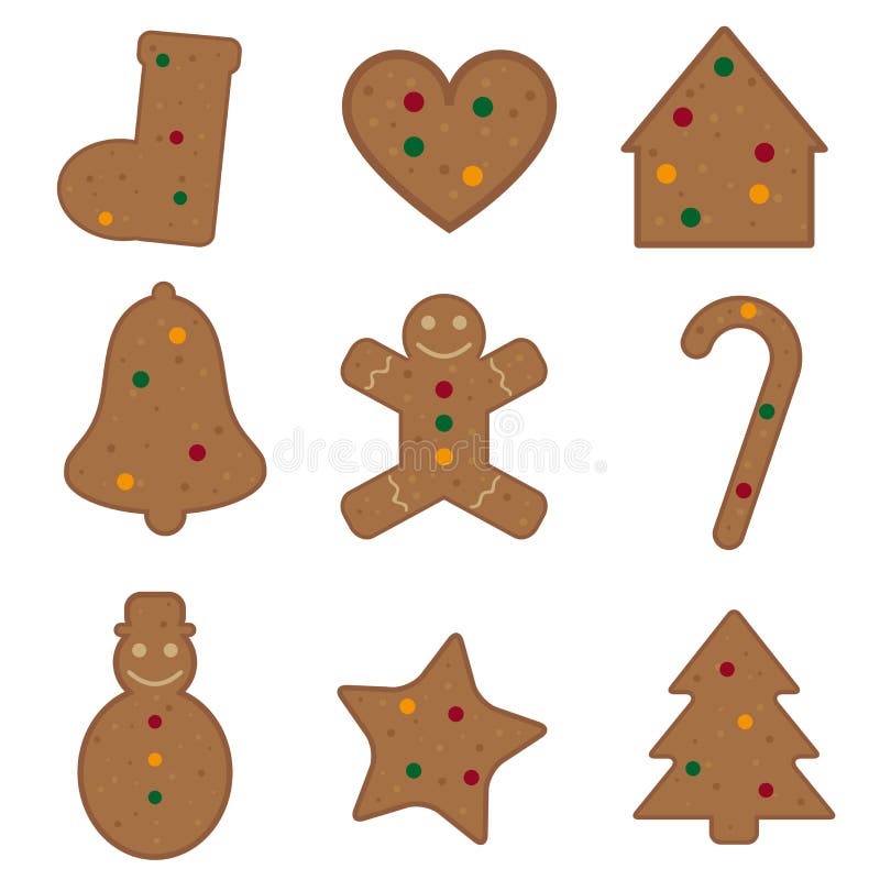 Lebkuchen-Weihnachtsplätzchen lizenzfreie abbildung Lebkuchen-Weihnachtsplätzchen lizenzfreie abbildung