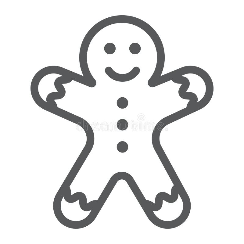 Lebkuchenmannlinie Ikone, Weihnachten und süßes, Plätzchenzeichen, Vektorgrafik, ein lineares Muster auf einem weißen Hintergrund stock abbildung Lebkuchenmannlinie Ikone, Weihnachten und süßes, Plätzchenzeichen, Vektorgrafik, ein lineares Muster auf einem weißen Hintergrund stock abbildung