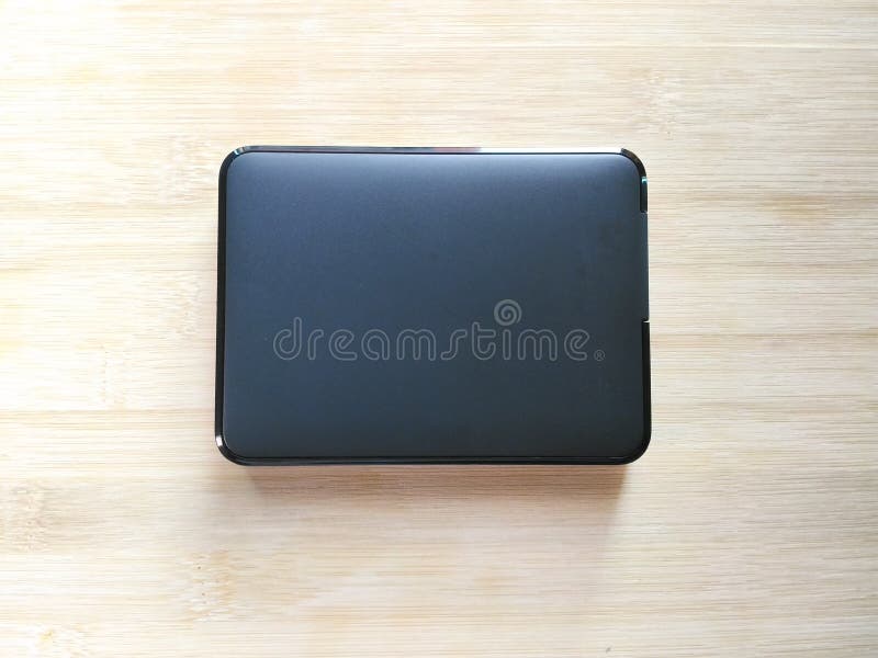 Lecteur de disque dur externe en plastique noir photos libres de droits Lecteur de disque dur externe en plastique noir photos libres de droits