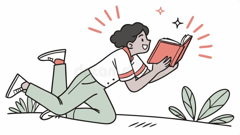 Lectura personal con educación ligera conocimiento de ambiente acogedor diseño vectorial Generación IA libre illustration