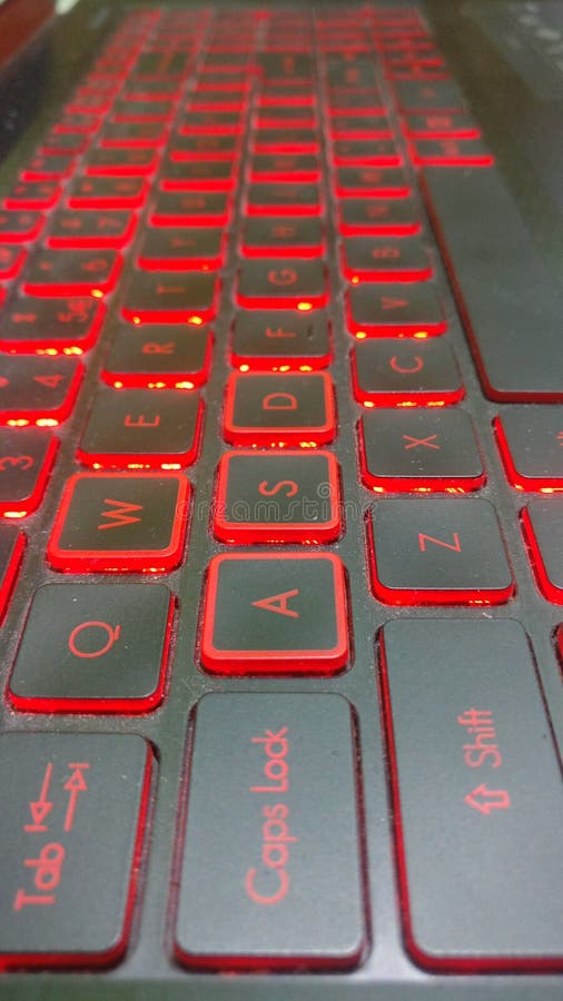 LED Backlit Keyboard in Laptop Stock Image - Image of laptop, island ...