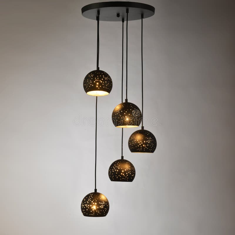 Led black ceiling lighting royalty free stock images