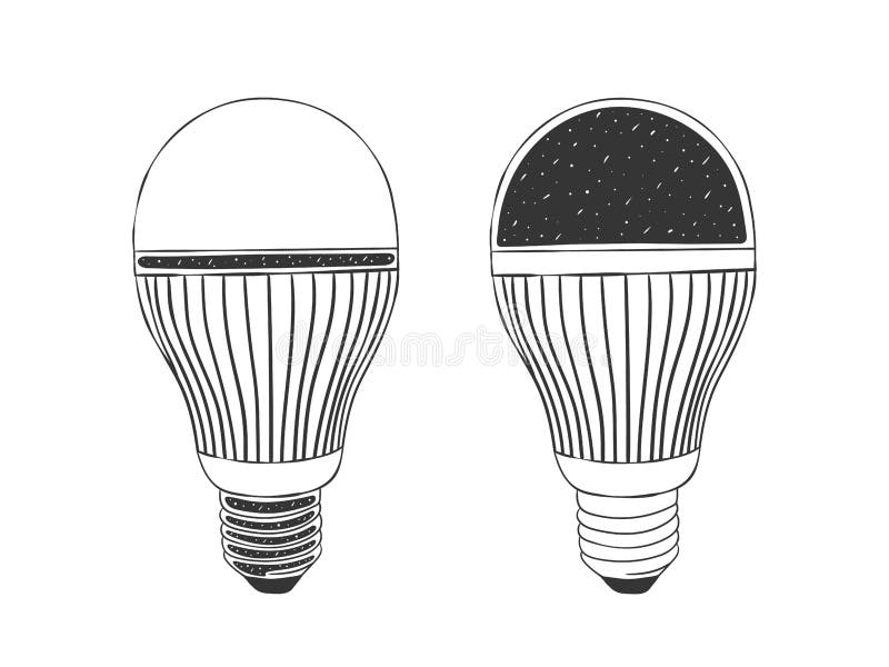 Led Lightbulb Sketch Stock Illustrations – 292 Led Lightbulb Sketch Stock  Illustrations, Vectors & Clipart - Dreamstime