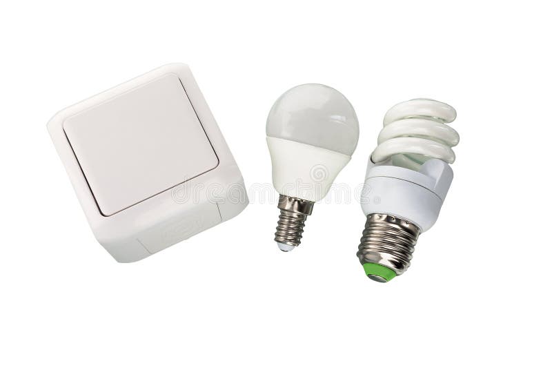 LED Bulbs and Electric Light Switch Stock Photo Image of glass, background 96562818