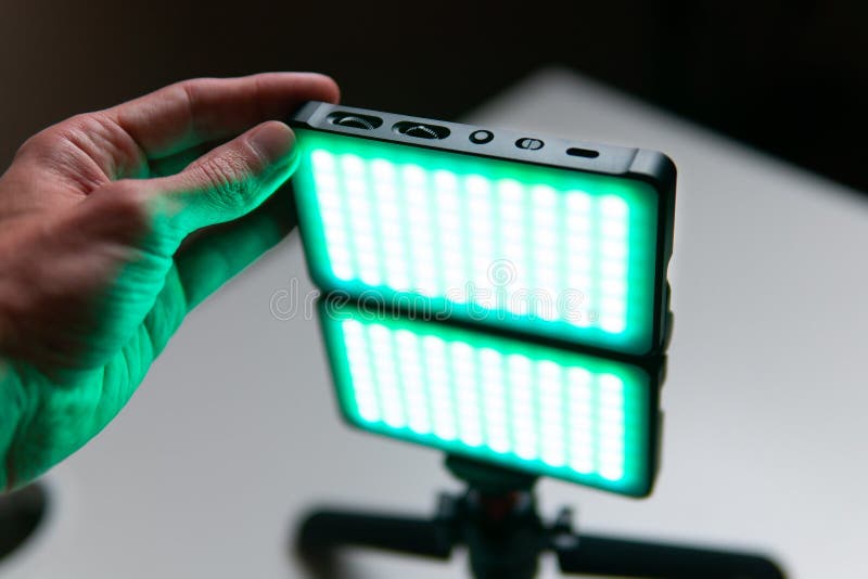 A LED Lamp for Video Shooting. Video Blog Shooting Equipment Stock Image Image of blog, light