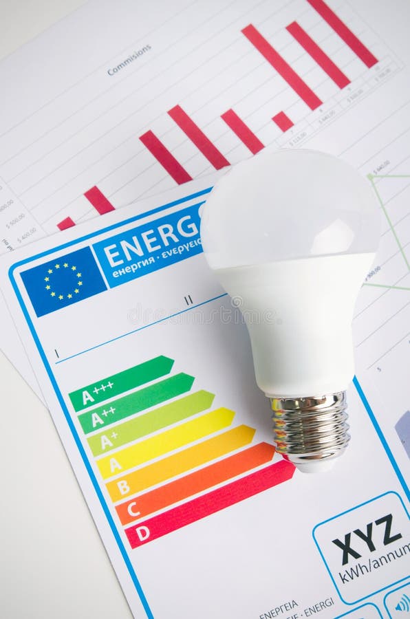 led-light-bulb-on-energy-efficiency-chart-stock-photo-image-of-chart