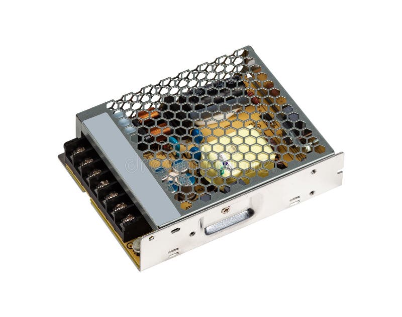 LED lightning power supply isolated on white background stock photos