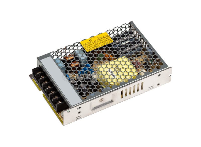 LED lightning power supply isolated on white background royalty free stock image