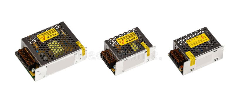 LED lightning power supply isolated on white background royalty free stock photos
