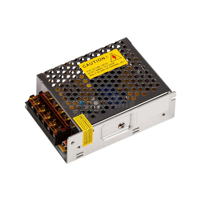 LED lightning power supply isolated on white background stock image