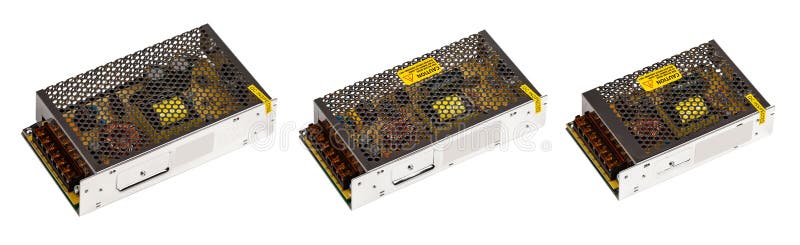 LED lightning power supply isolated on white background stock image