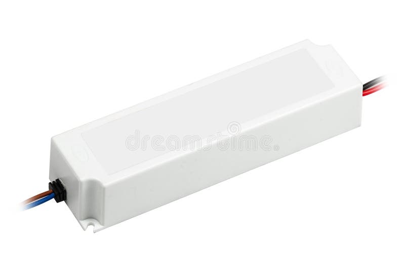 LED lightning power supply isolated on white background royalty free stock photos