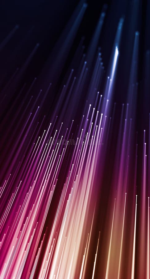 LED lights connected by dots, data connection by fibers for server vector illustration