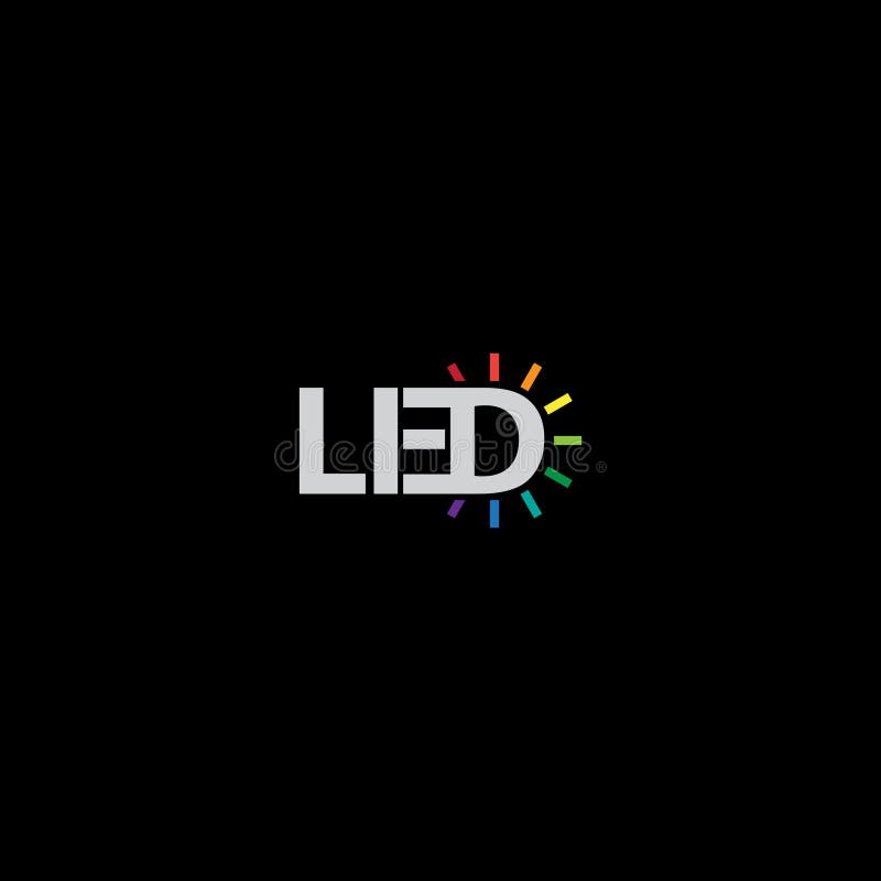 LED-Logo. LED-Logo-Design-Vektor eps10 4708952 Vektor Kunst bei