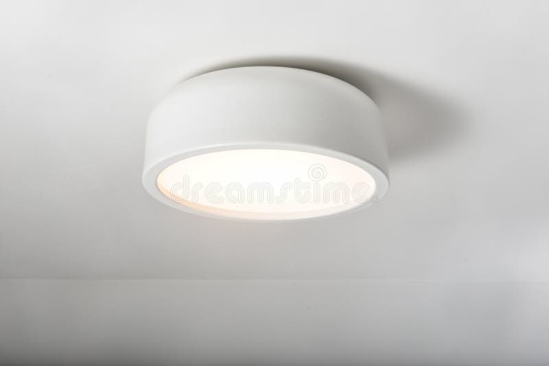 Led ceiling lighting stock photo
