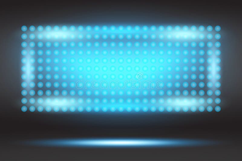 LED Projection Screen In Blue. Vector Illustration EPS10 Stock Vector