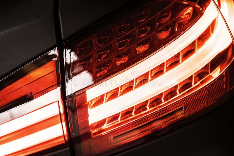 Led sport car tail light stock image. Image of bright 261259515