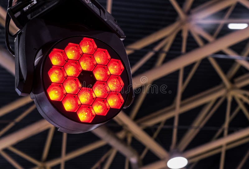 LED Spotlight for Stage Lighting. Lighting Equipment for Show Programs