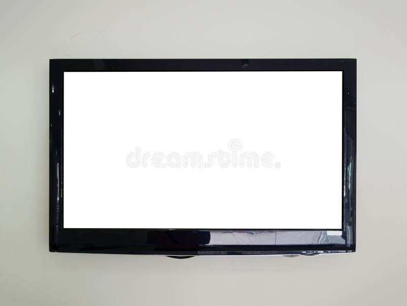 Led Tv on the Wall Background Stock Photo Image of modern, screen