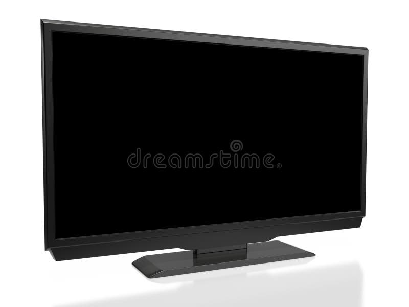 LED Tv on White Background. Stock Illustration Illustration of