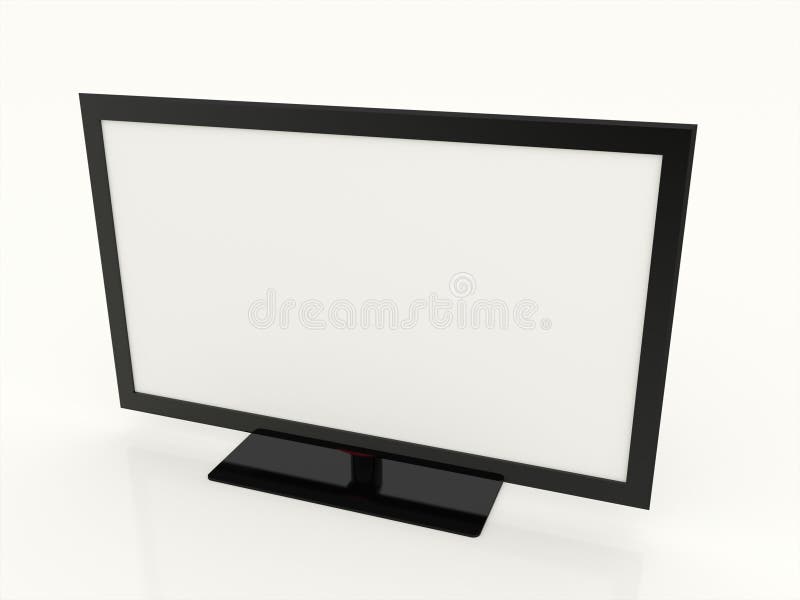 Led tv white screen stock illustration. Illustration of blank 31308077
