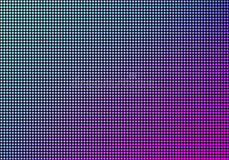 LED video wall screen texture background, blue and purple color light diode dot grid tv panel, lcd display with pixels pattern, television digital monitor, Realistic 3d vector illustration. Tv wall pattern vectors