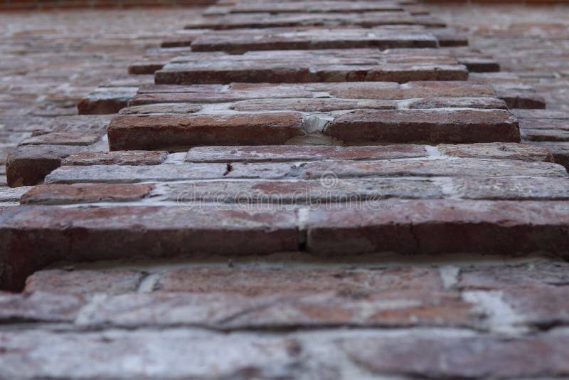 Ledge at the Brick Old Wall with Ancient Brickwork Stock Image Image