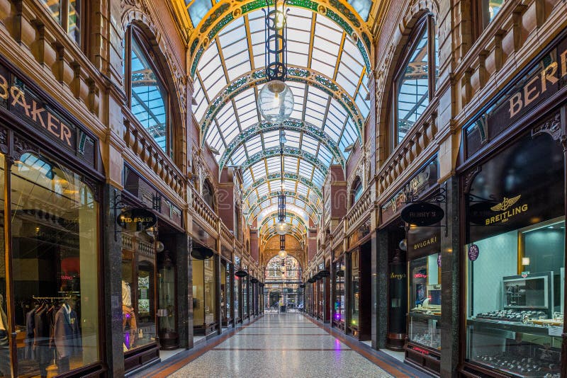 LEEDS, UK -JUNE 2, 2019: Victoria Quarter in Leeds, United Kingdom