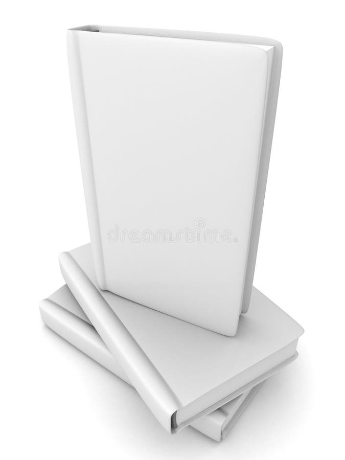 Blank book on stack with white cover on white background. Blank book on stack with white cover on white background.