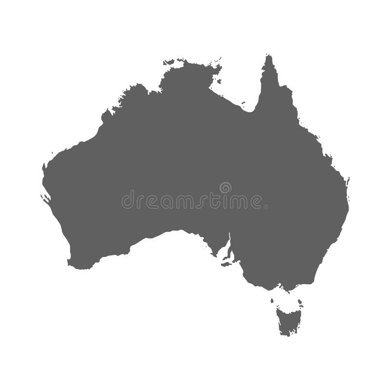 Leeg de kaartpictogram van Australië vector illustratie Leeg de kaartpictogram van Australië vector illustratie
