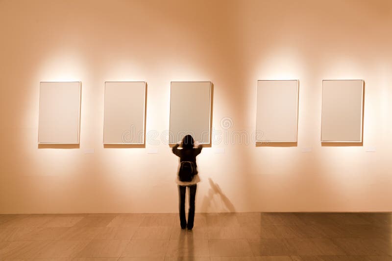 Leeg frame in kunstgalerie