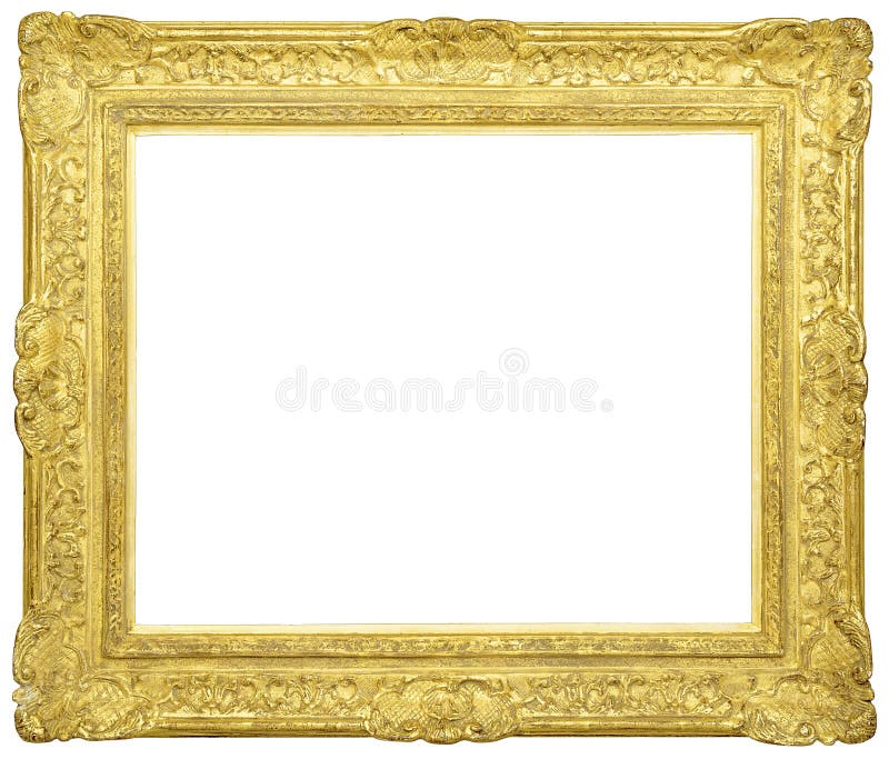 Leeg gouden frame foto. Image of ontwerp, voorwerp - 26275060