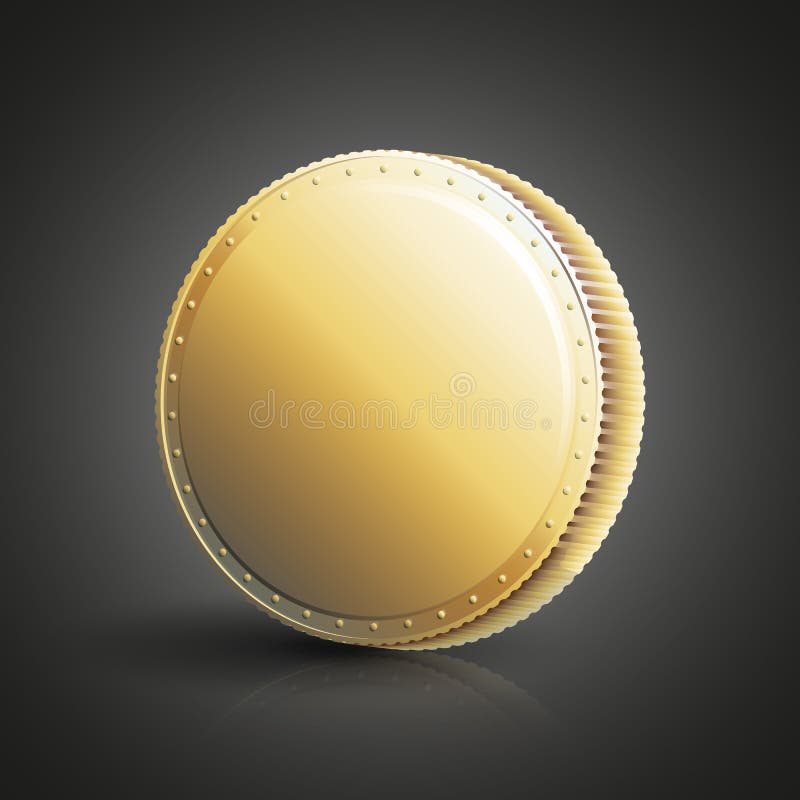 Leeg gouden muntstuk stock illustratie Leeg gouden muntstuk stock illustratie