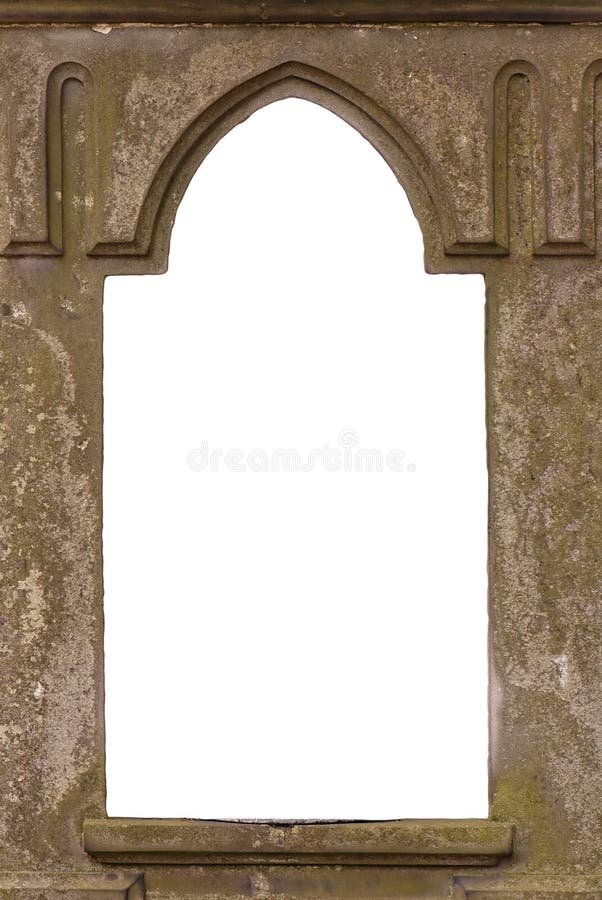 Blank old castle window with blank customizable space. Blank old castle window with blank customizable space