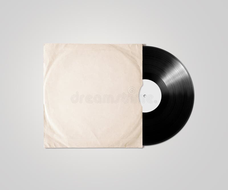 Leeg vinyl de kokermodel van de albumdekking, het knippen weg