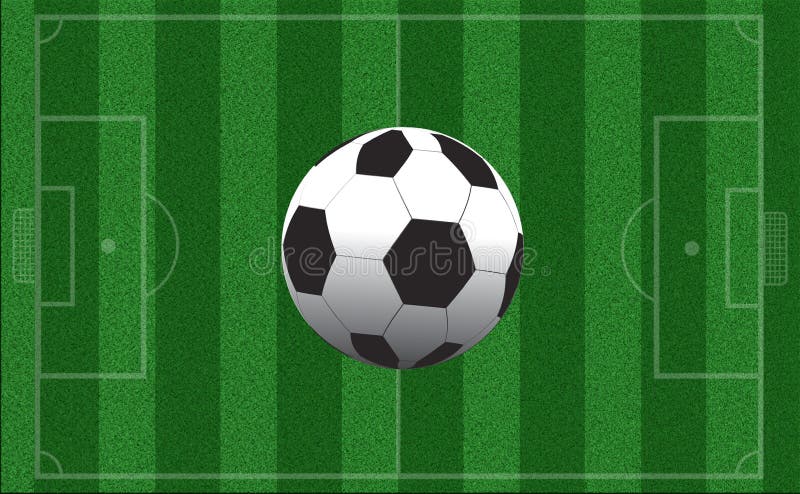 Leeg voetbalgebied met prijsverhoging Hoogste mening Sportenconcept stock illustratie Leeg voetbalgebied met prijsverhoging Hoogste mening Sportenconcept stock illustratie