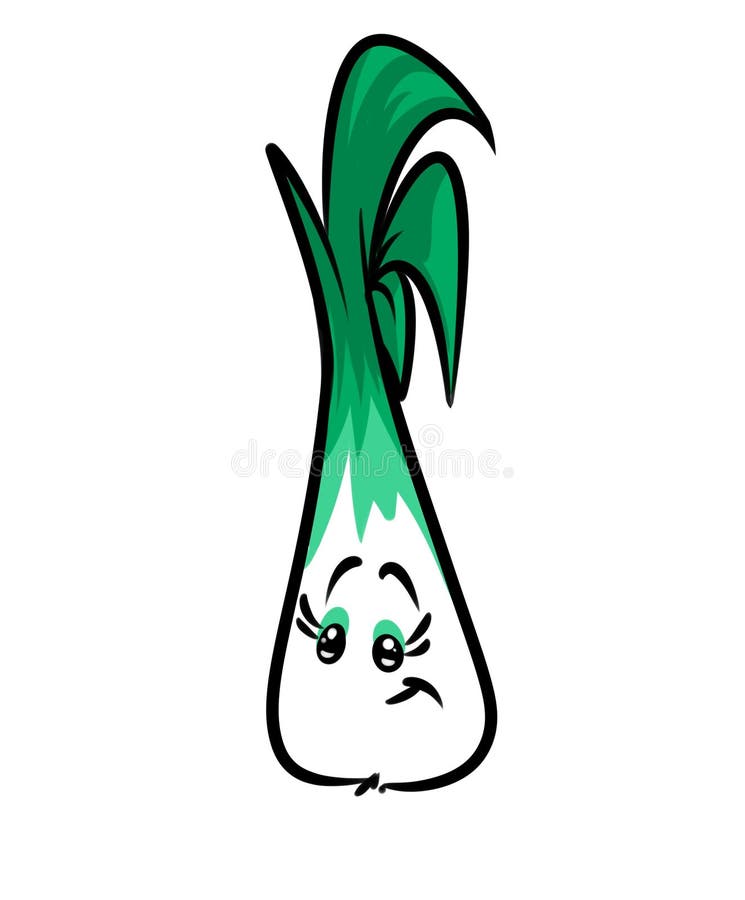 Leek vegetable cartoon vector illustration Leek vegetable cartoon vector illustration