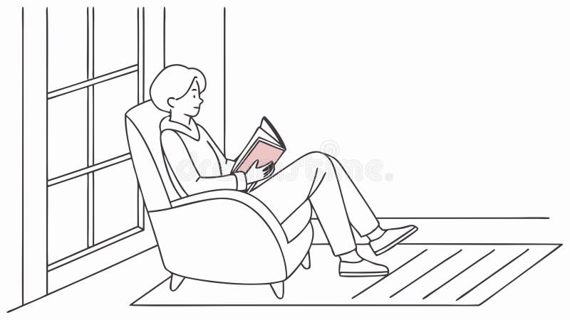 Leer libro Cosy Scene Vector de escenas diseño vectorial Generación de IA libre illustration