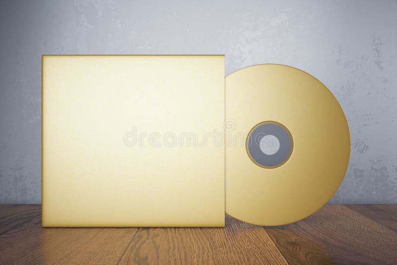 Leere goldene CD stock abbildung