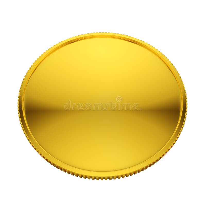 Leere Goldmünze lizenzfreie abbildung