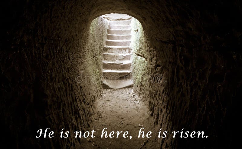 Leere Grab-Auferstehung Jesus Background With Verse
