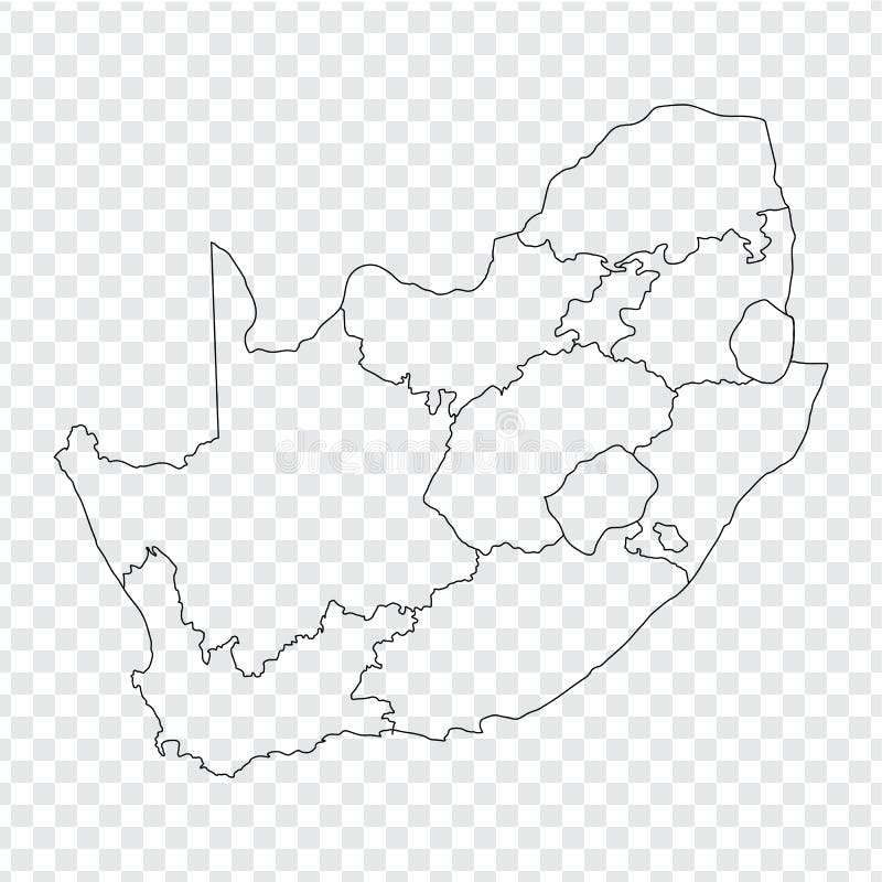 Leere Karte Südafrika Karte der hohen Qualität von Südafrika mit den Provinzen auf transparentem Hintergrund stock abbildung Leere Karte Südafrika Karte der hohen Qualität von Südafrika mit den Provinzen auf transparentem Hintergrund stock abbildung